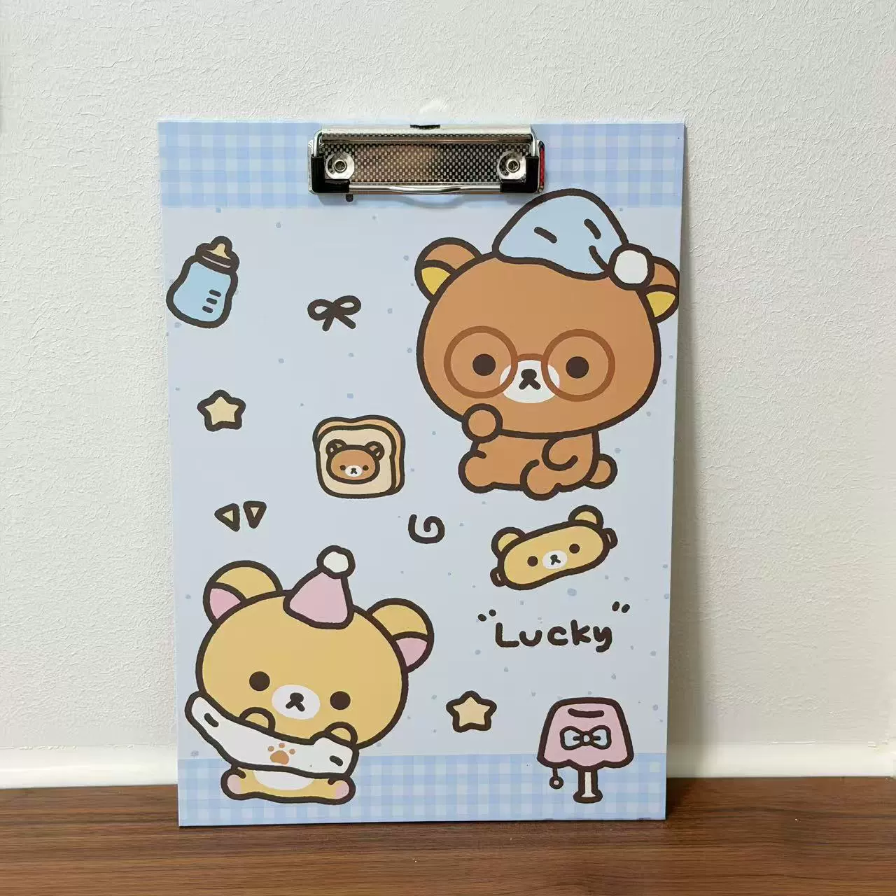 Creative cartoon high quality powerful thickened pad, storage system for documents, with little bears