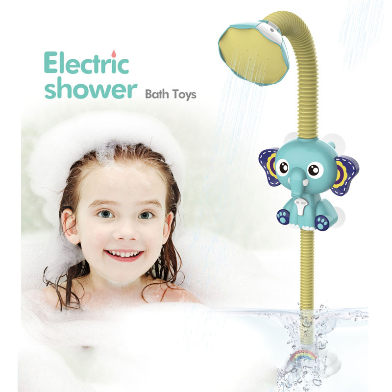 Elefante nube ducha eléctrica pequeño champú niños natación jugar bebé baño juguetes