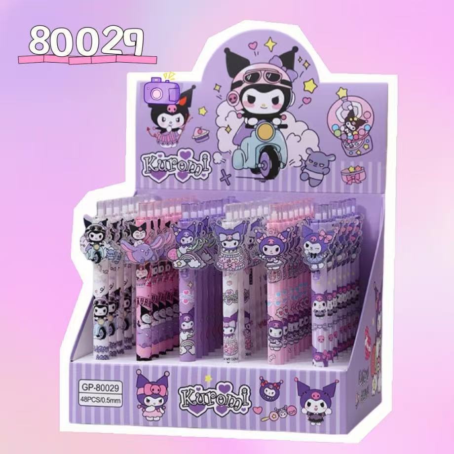 Nuevos productos de muchos lápiz de parche de dibujos animados Caza de brujas pulsable lápiz neutro de alto valor negro 0.5 lápiz de agua lápiz