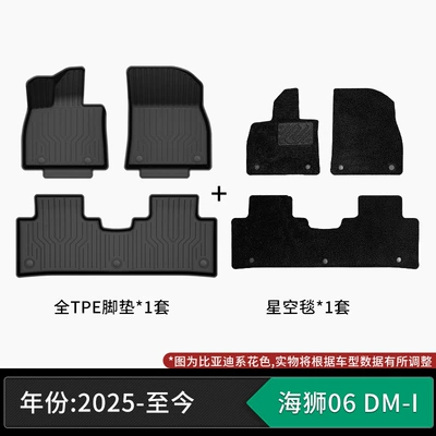 Modelə uyğun ayaqaltı – formaldehyde, non-slip and wear-resistant - 2025-present-byd-seastar-06-dm-i-tpe-floor-mats-starry-sky-fleece-blanket-please-specify-vehicle-year-when-ordering