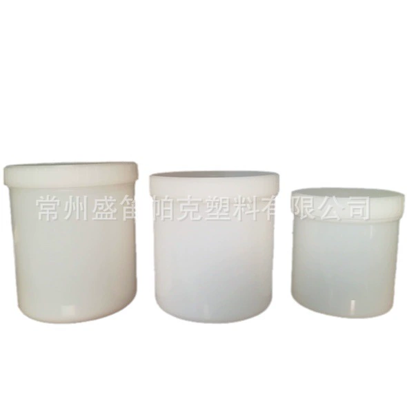 1100 мл цифровой резервуар для шлама HDPE белый с серебряной пастой и винтовой крышкой