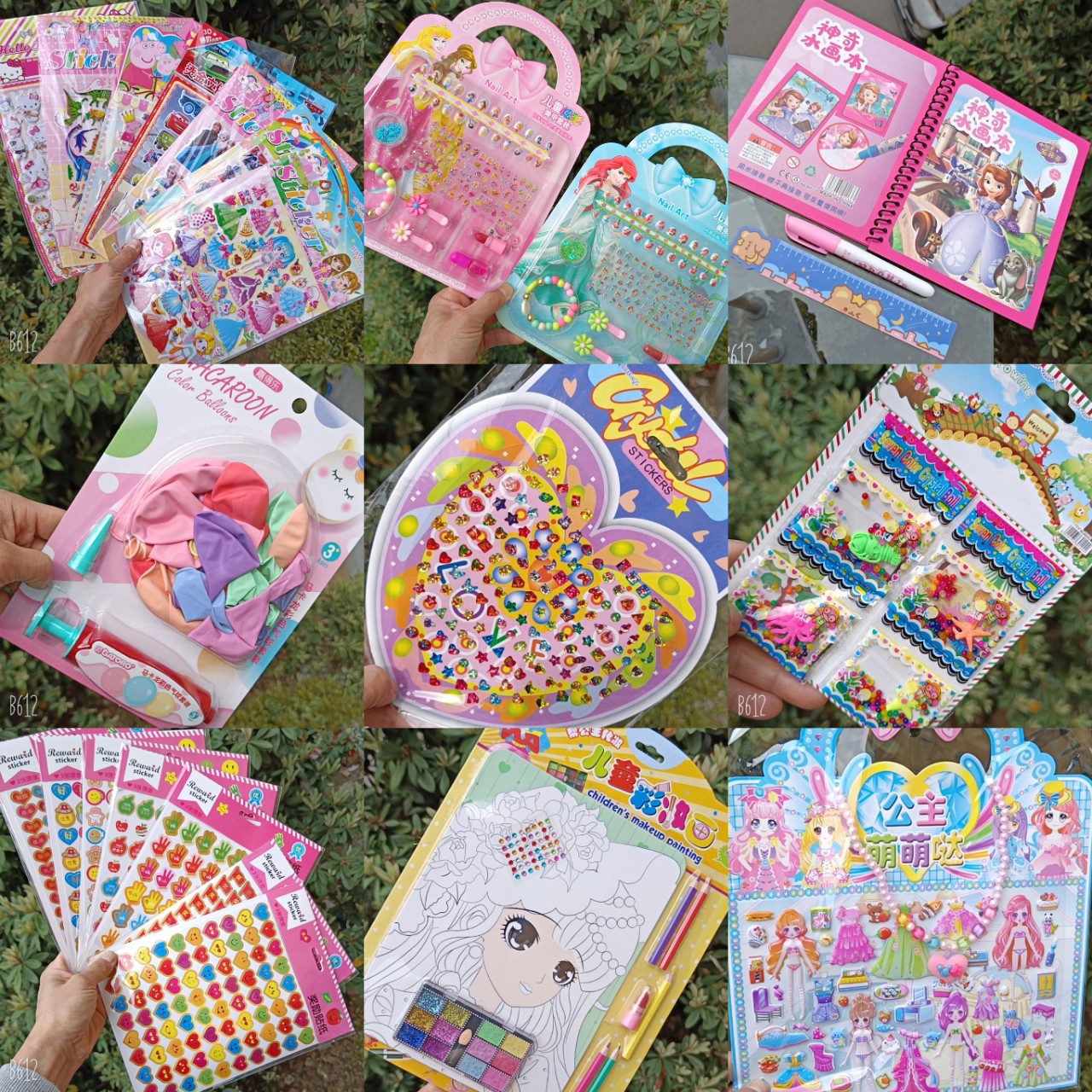 Libro de Colorear Divertido con Pegatinas de Burbujas de Dibujos Animados, Pegatinas de Regalo para Manualidades, Pegatinas Educativas para Jardín de Infancia, Aprendizaje Temprano, Anime 3D