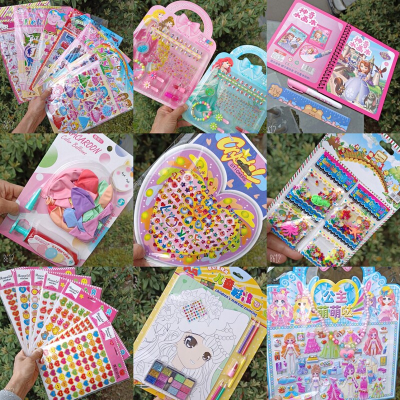 Happy Coloring Book Cartoon Bubble Stickers Craft Gift Reward Stickers Kindergarten Puzzle Early Education 3D Animation