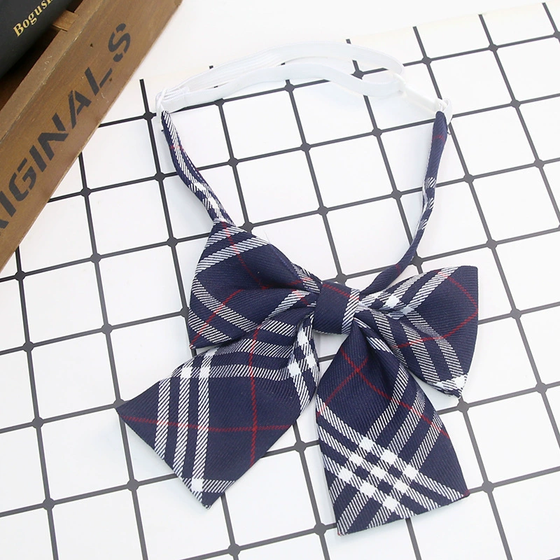 Student Uniform Bow Set — Bow Tie & Ribbon Accessory, plaid school style, adjustable strap