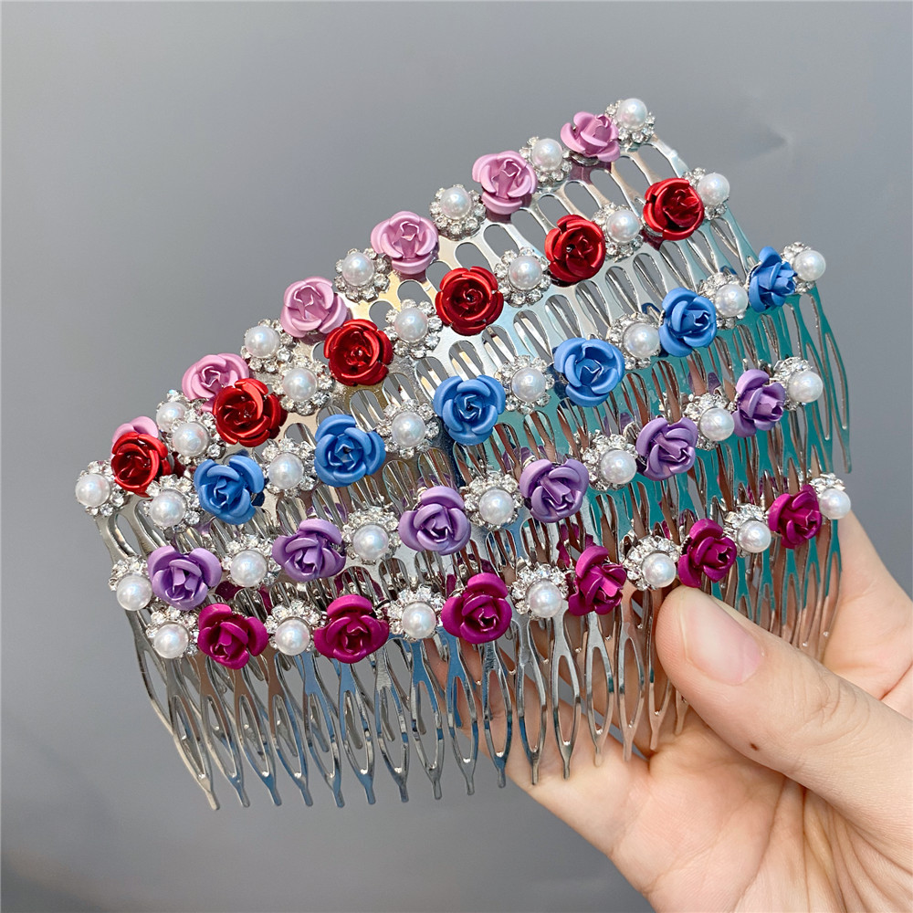 Fashion Diamond-studded Pearl Bow Hair Comb Wholesale Nihaojewelry display picture 20