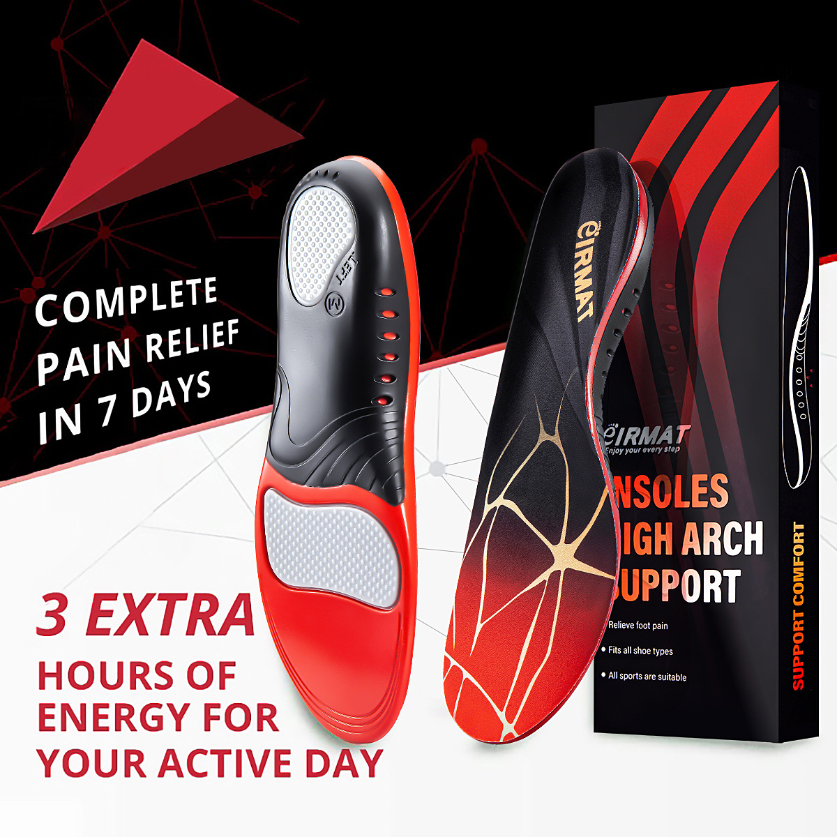 Corrective summer insoles