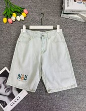 五分裤潮男宽松直筒水洗青春流行牛仔裤尾货清仓港风休闲百搭