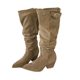 Song Xixi 2024 New European and American Spice Girls Boots Oversized Barrel Heap Boots Thick Heel Pointed High Heel Slim Knight Boots