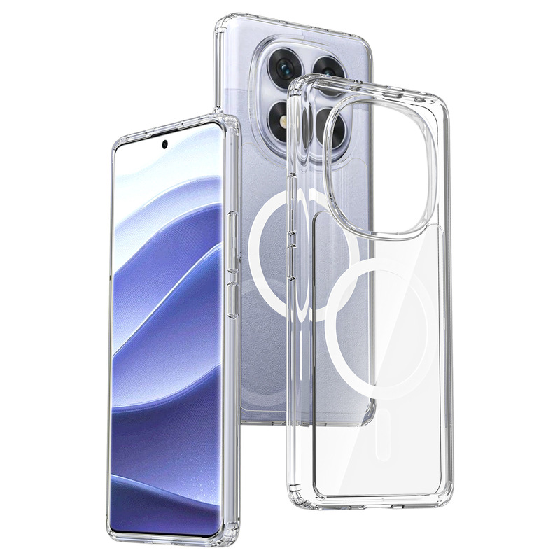 Redmi Note14 磁気携帯電話ケースに適した厚みのあるアクリルスペースクリスタル 13pro14c 透明保護カバー|undefined