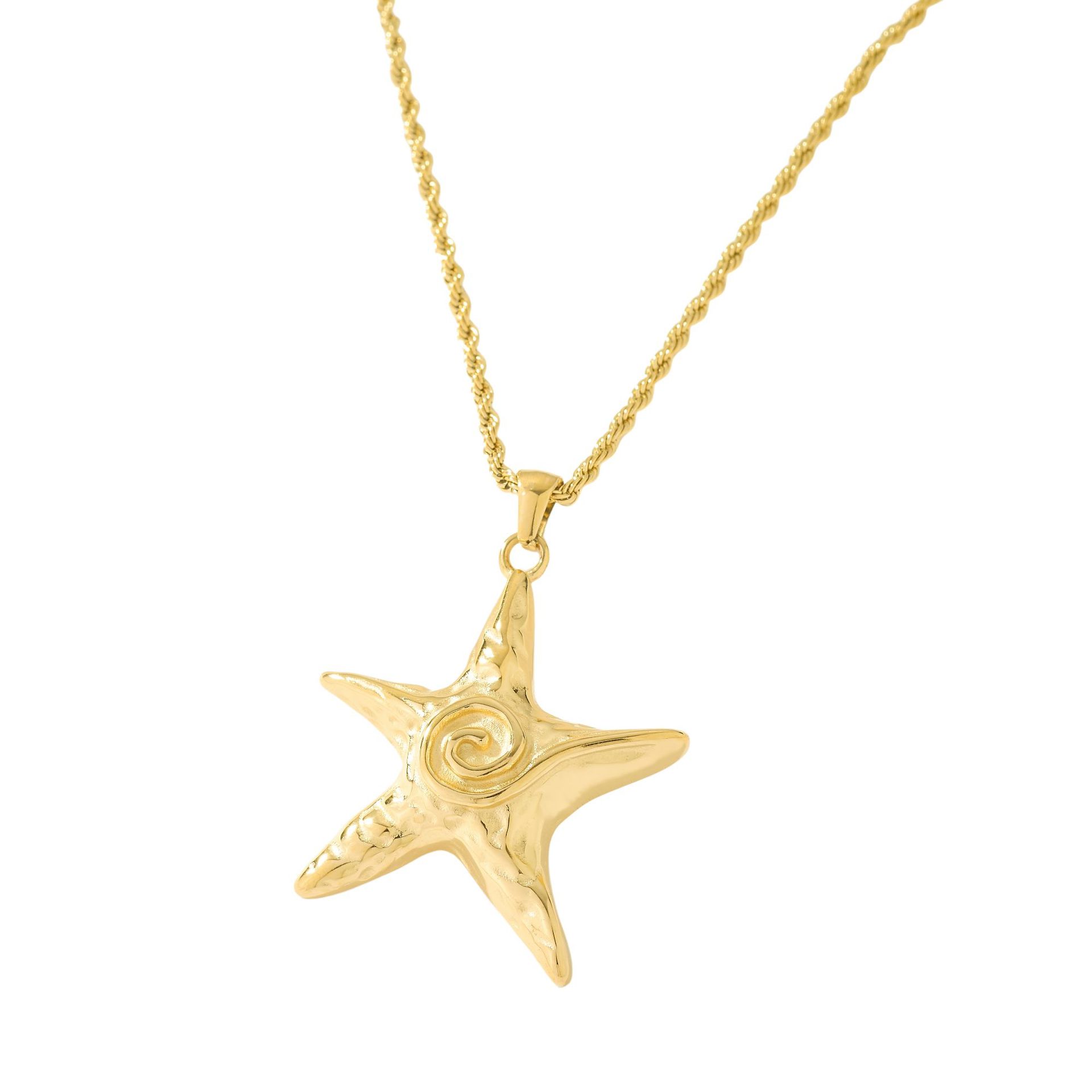 Colar torque elegante banhado a ouro 18k cadeado de concha_voghion.com