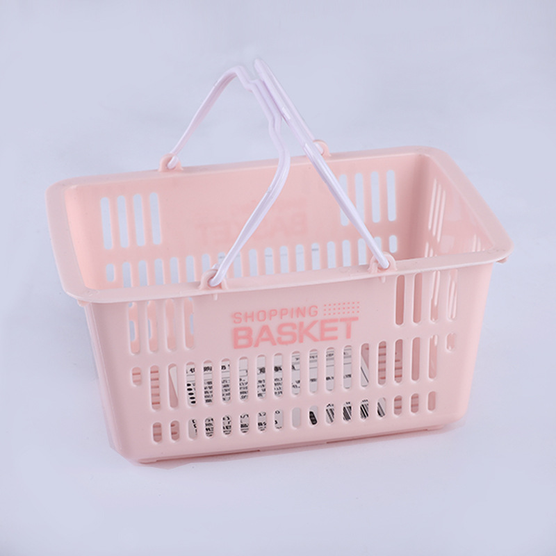 ネットレッド創意ミニショッピングバスケット日本式プラスチック手提げバスケットかわいい入浴化粧品収納ブルー子