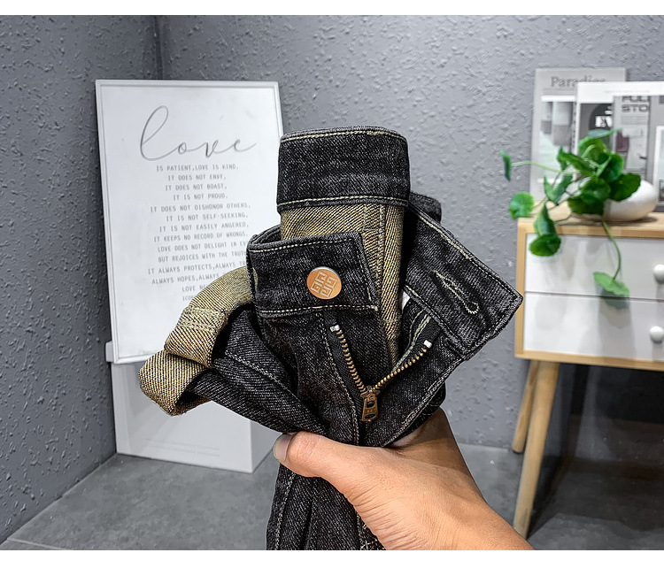 Jeans heren lente en herfst slim fit merkkwaliteit live-uitzending casual broek trend_voghion.com