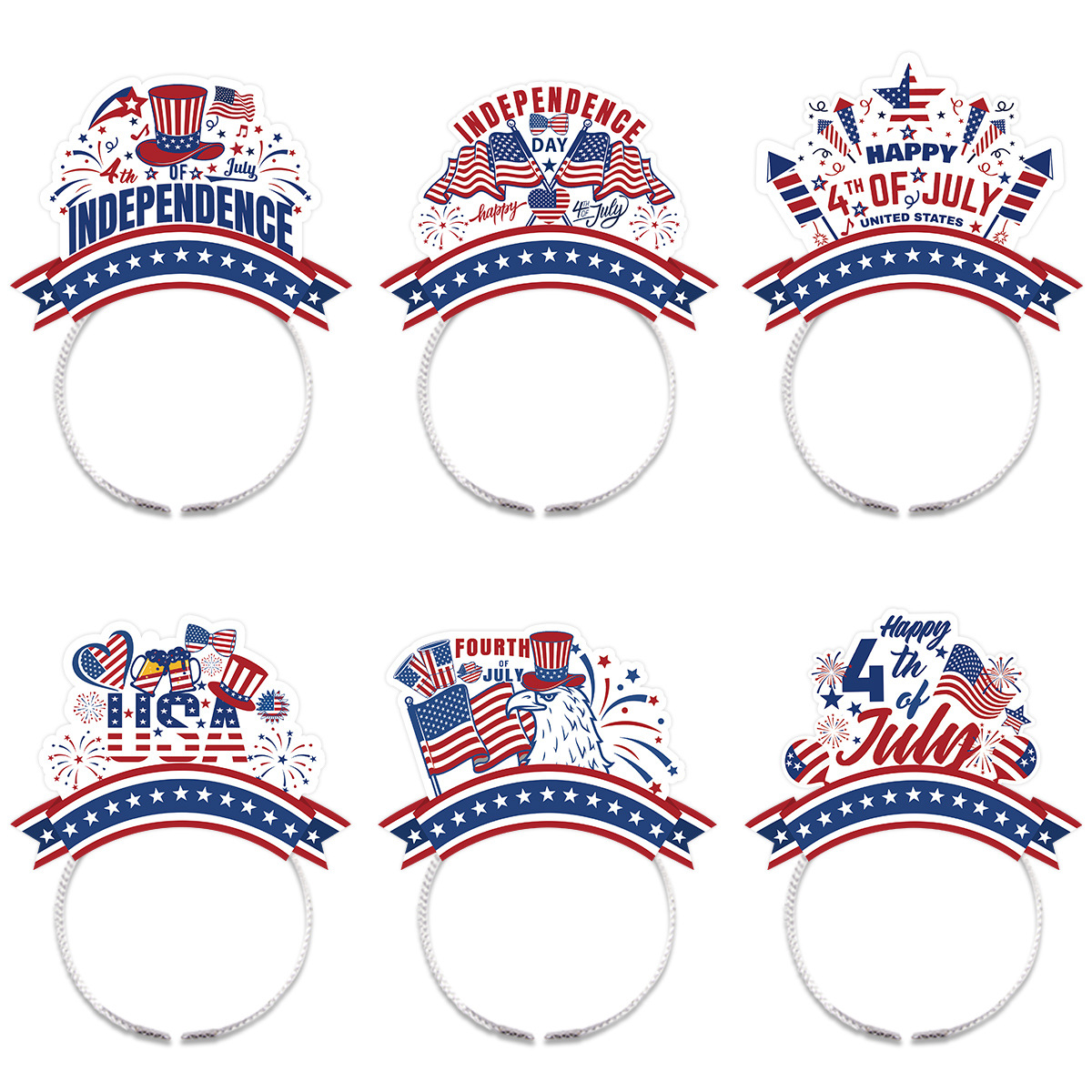 Cross-Border USA theme children Party party decoration products headband US Independence Day holiday dress headband