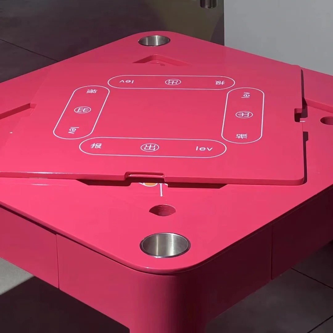 Mesa de huevo rosa Poker/Pai Gow/Egg/Ajedrez Mesa de entretenimiento multiusos Fiesta familiar Juego de fiesta