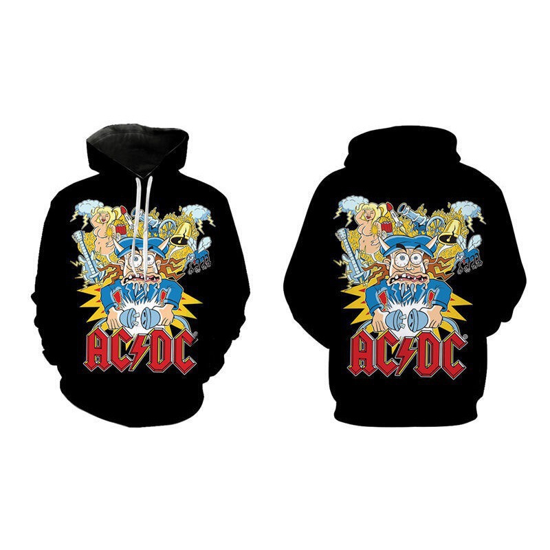 2024 Foreign Trade Acdc Band Impression Print Series 3D Sweatshirt