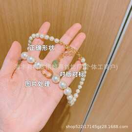 迪家D家高版本复古猪鼻子珍珠项链女轻奢名媛气质CD字母锁骨颈链