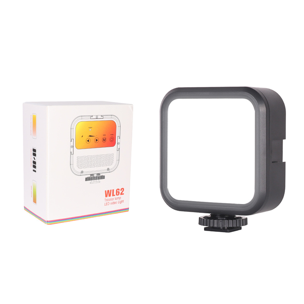 Luz de relleno de cámara teléfono móvil bolsillo vivo belleza luz RGB colorido cuadrado mini ringlight Luz de relleno