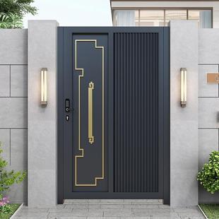 Aluminum Alloy Courtyard Door Villa Garden Entrance Door Iron Fence Yard Outdoor Courtyard Door Aluminum Double Door