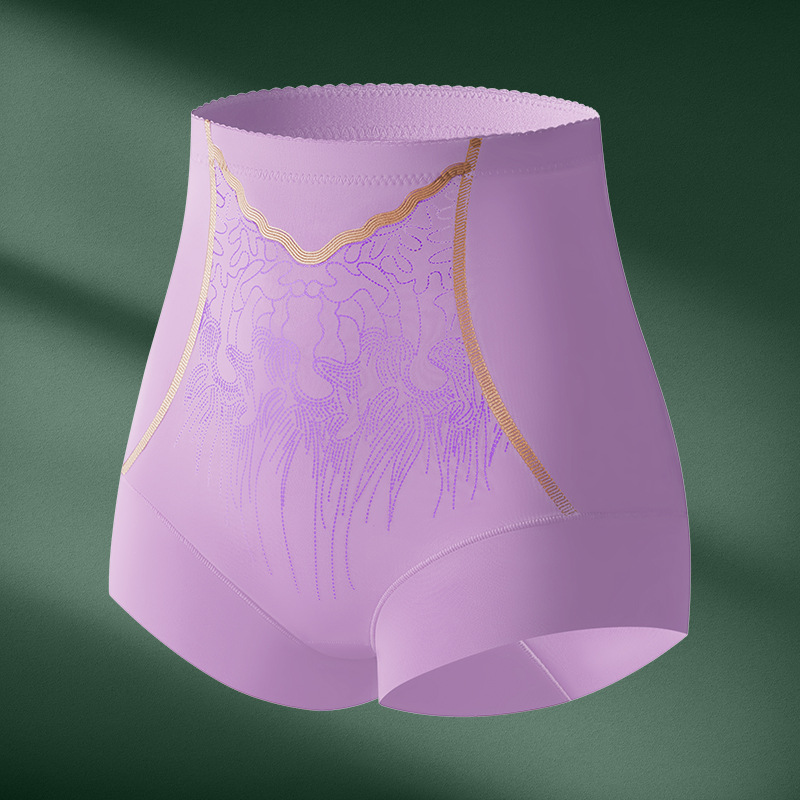 Pantalón Moldeador de Cintura Alta de Nailon Sin Costuras Control de Abdomen y Levanta Glúteos para Posparto