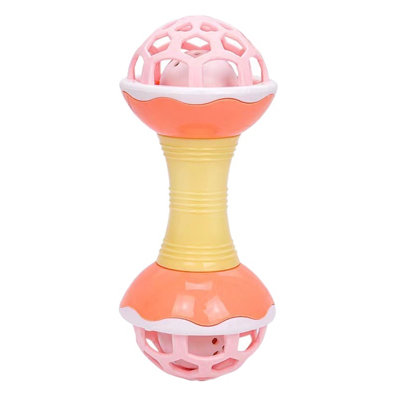 Baby's Hand-held Ball Soft Rubber Rattle Toy Can Bite Boiled Newborn 0-6-12 December Baby Yizhi Pacification Wholesale