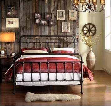 Iron Bed 1.2m / 1.68m Single Bed Iron Bed Frame Retro Bed