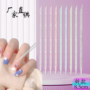 Source factory nail bar new 8.5cm multi-color crystal drill nail piece wear nail nail tools