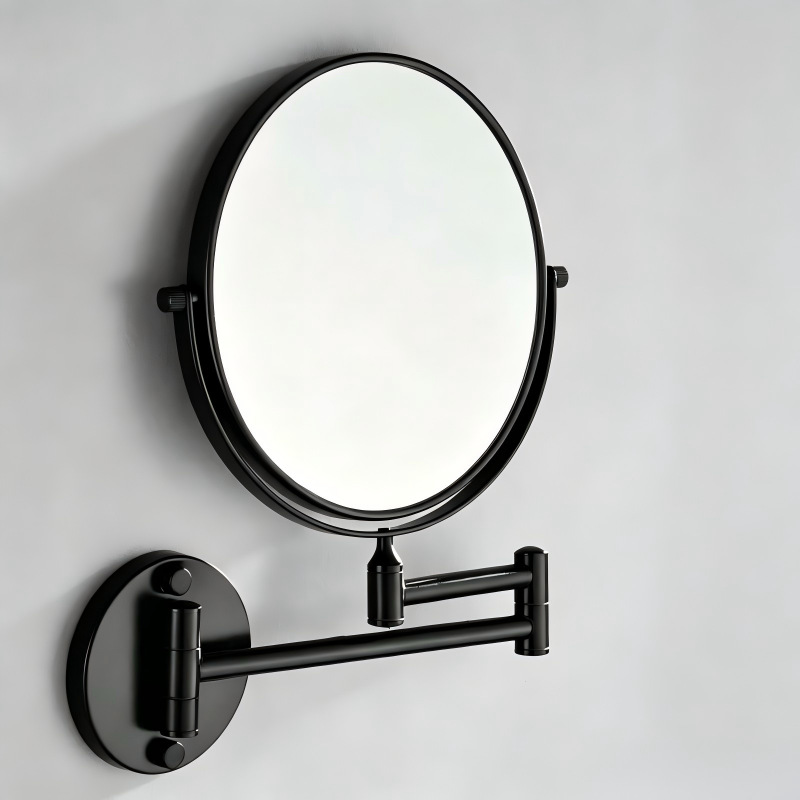 Espejo de Maquillaje LED Doble Cara 3X de Vidrio, Acero Inoxidable Luz LED, Plegable, Retráctil para Baño y Hotel