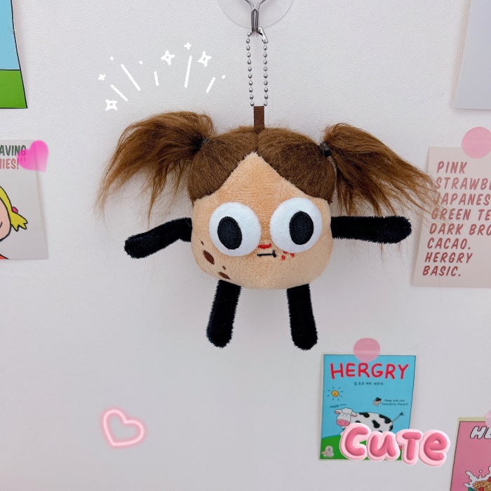 큰 눈의 감자 소녀 [재미있는 작은 펜던트] 플러시 소재