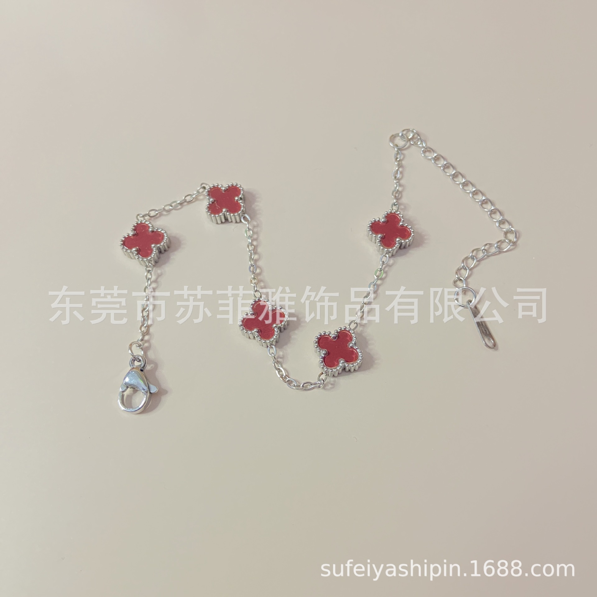 레드 9mm 팔찌, 스틸 색상