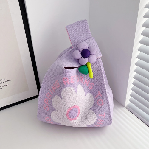 New Knit Bag for Women Animal Style Handbag Cute Gift Bag Snack Bag Versatile Matching Woven Bucket Bag