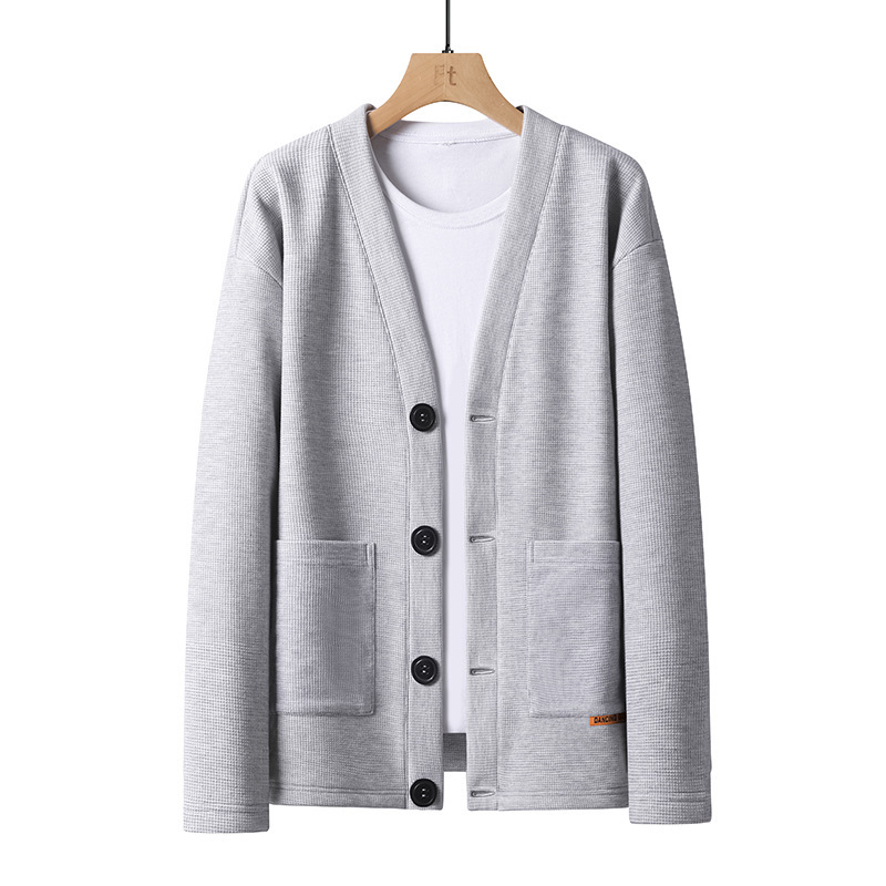 2233 waffle Spring and Autumn new fashion brand single-breasted cardigan sweater men's spring top jacket waffle 2233 waffle Spring and Autumn new fashion brand single-breasted cardigan sweater men's spring top jacket waffle
