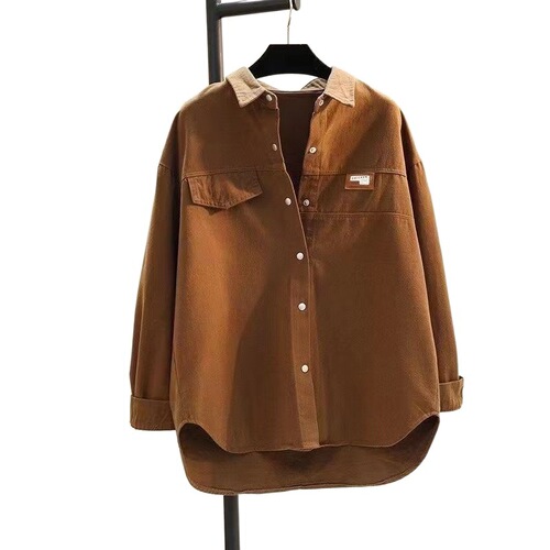 Women's Spring and Summer Thickening Korean Style Loose and Slimming Casual Shirt Women's Outerwear