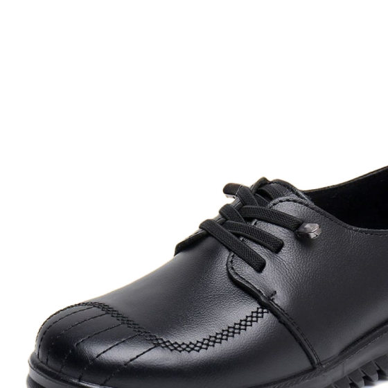 KFC Work Shoes Leather Shoes Women's Black Soft Sole Non-Tired Foot Waterproof Kitchen Non-Slip Moms Shoes Super Soft Leather Shoes