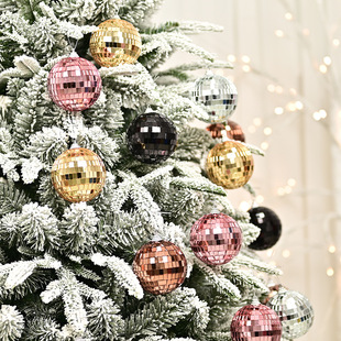 Party decoration pendant disco mirror glass ball Christmas ballroom decoration ball 8CM-12PCS Christmas ball