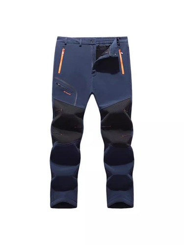 Men's Waterproof Fleece Hiking Pants, Windproof Ski Pants with Insulation, Quick-Drying Climbing Pants