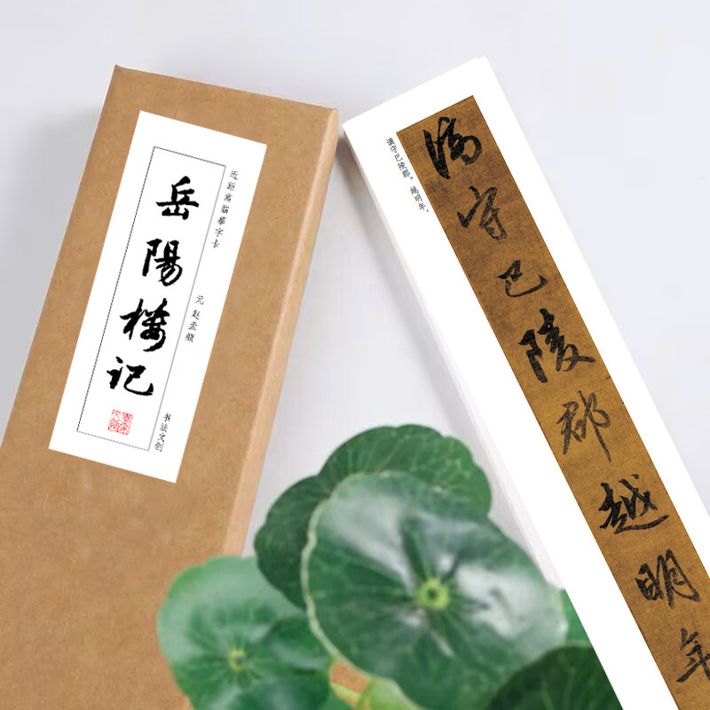 赵孟頫行楷行书字帖毛笔近距离临摹书法活页字卡岳阳楼记手卷宣纸