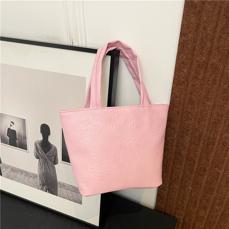 2024 invierno nicho de ocio bolso de mano cuadrado bolso de cuero suave simple viaje de hombro bolso de braza para trabajar bolso de mujer