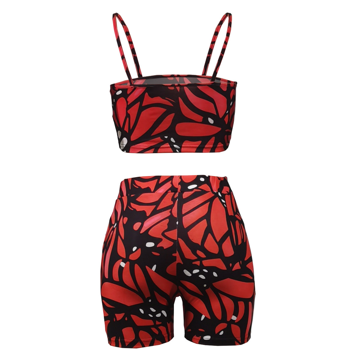 fashion casual printed shorts two-piece trousers set NSSJW58869