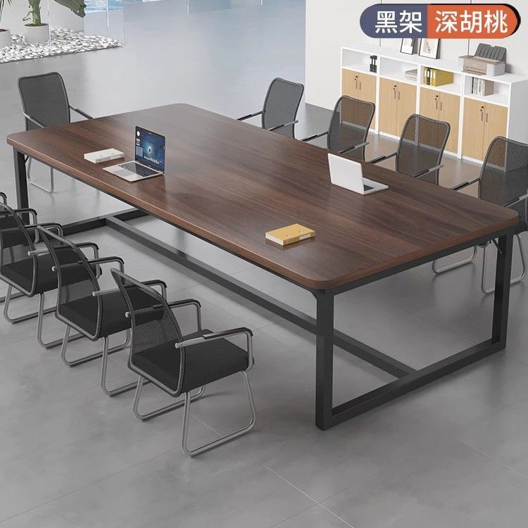 Office Conference Table, Simple Modern Long Table, Conference Room Table and Chair Set, Company Training and Meeting Table