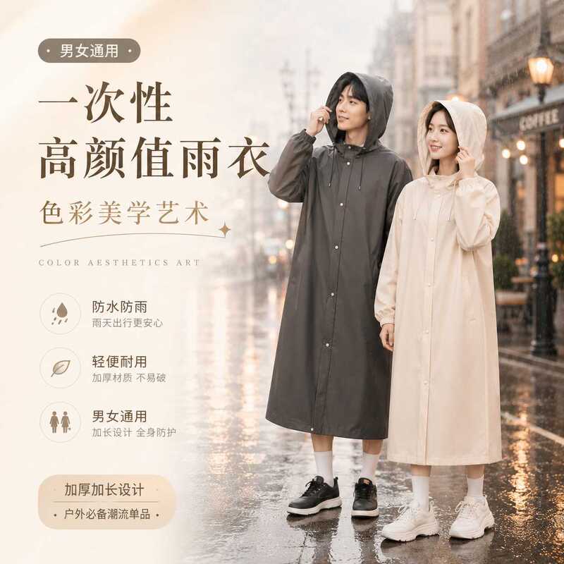 Disposable raincoat for outdoor use, long style, full-body protection against heavy rain, thickened, suitable for children and adults, unisex, portable card-style rain poncho Disposable raincoat for outdoor use, long style, full-body protection against heavy rain, thickened, suitable for children and adults, unisex, portable card-style rain poncho