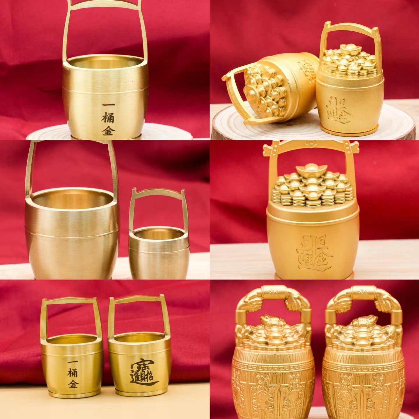 热卖元宝金蟾共赢一桶金桌面摆件招米财源滚滚刻字一桶金礼品批发