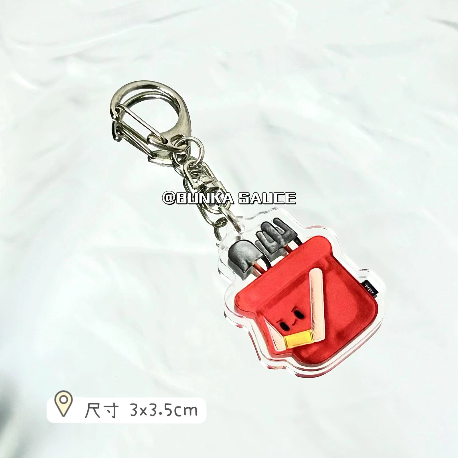 Ten qintian keychain pendant 09-red bucket tool box model