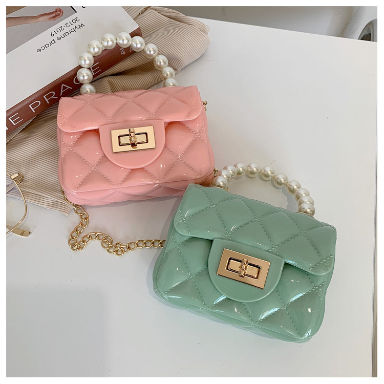 Fashion Candy Color Pearl Handle Mini Messenge Bag display picture 50