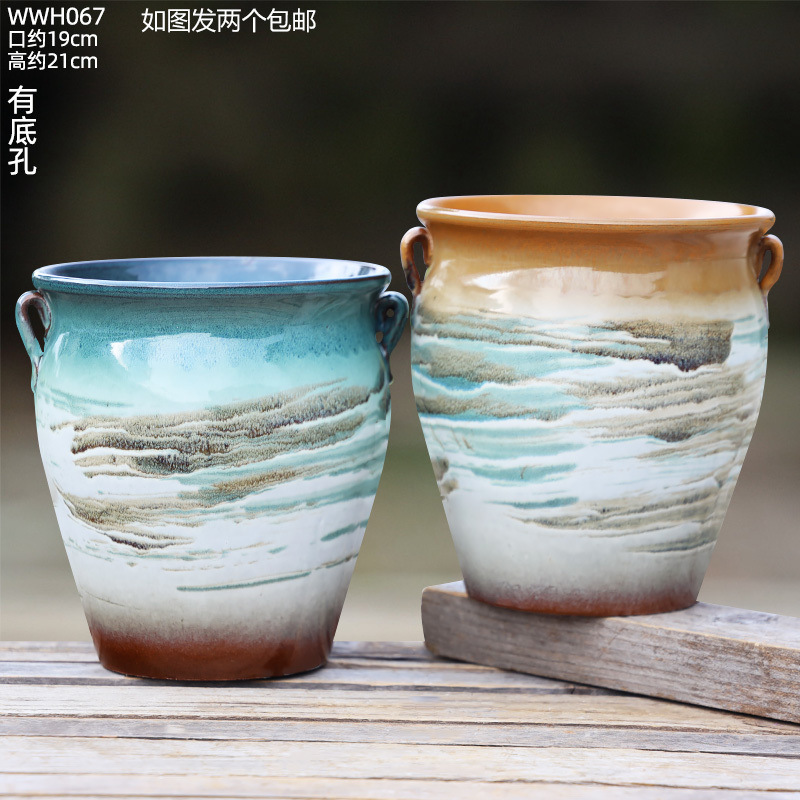 大号大口径花盆家用法师月季盆栽三角梅花盆陶瓷透气多肉花盆包邮|undefined
