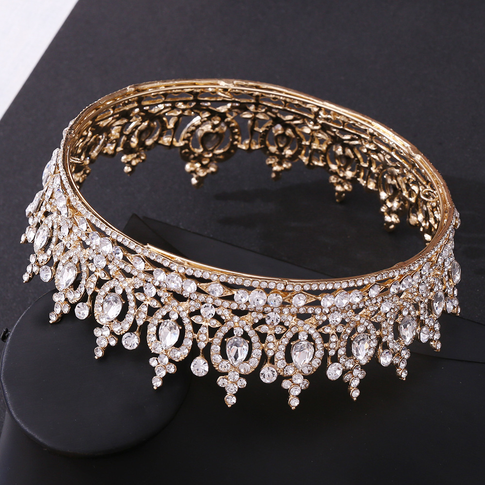 Fashion Crown Alloy Inlay Crystal Rhinestones Crown 1 Piece display picture 4