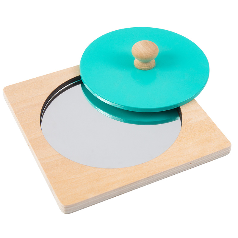 Madera Montessori enseñanza ayudas bebé espejo 3-9 años de edad los niños de educación temprana juguetes educativos rompecabezas kindergarten enseñanza ayudas