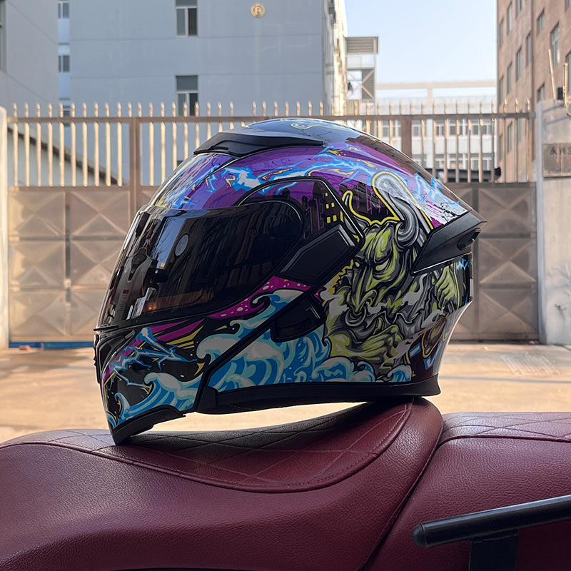 JIEKAI 3C certificado casco de motocicleta para hombres y mujeres casco completo de motocicleta casco de exposición Bluetooth casco de coche eléctrico