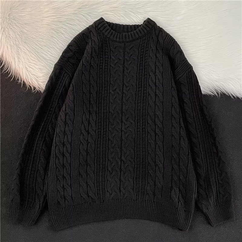 Bf retro 2024 suéter vintage japonés hombres y mujeres ropa de otoño ins estilo perezoso suéter suave y ceroso con botones