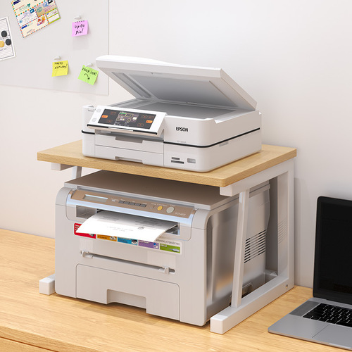 Desktop printer storage rack office desk creative double-layer storage rack multi-functional pin type copy stand