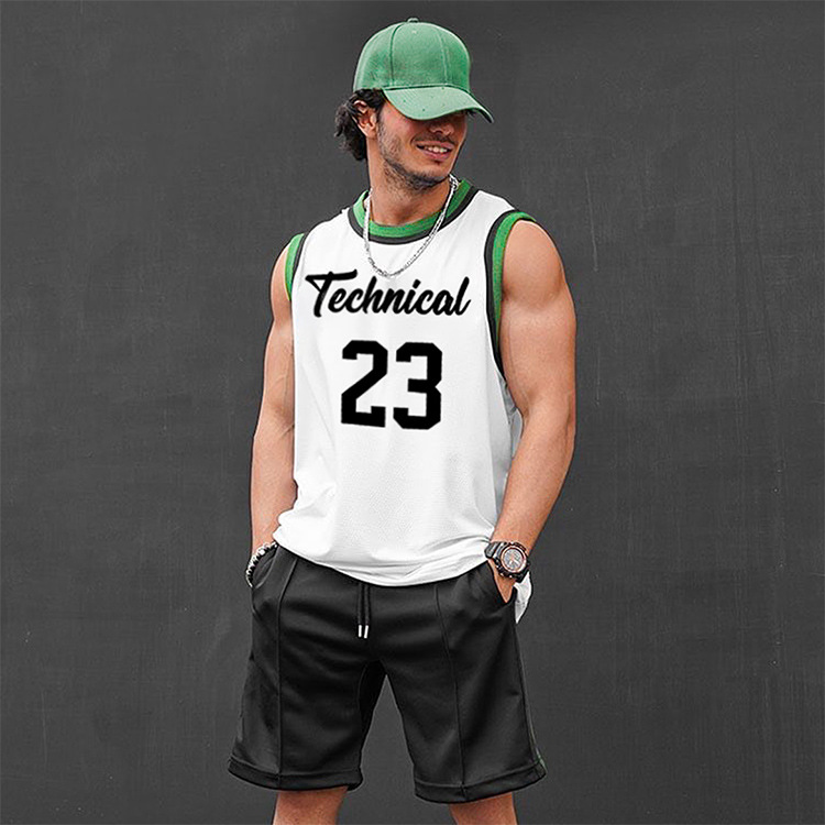 Sommer mænds tanktop amerikansk tynd stor mesh sport ærmeløs T-shirt Trendy mærke Hurtigttørrende Udskrivning Sweetheart_voghion.com